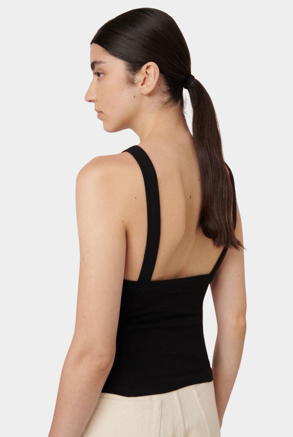Kowtow - Low Back Cami In Black - Tank Top - YUCCA, Boutiques Denver, stylish tops for women, high quality casual tops.