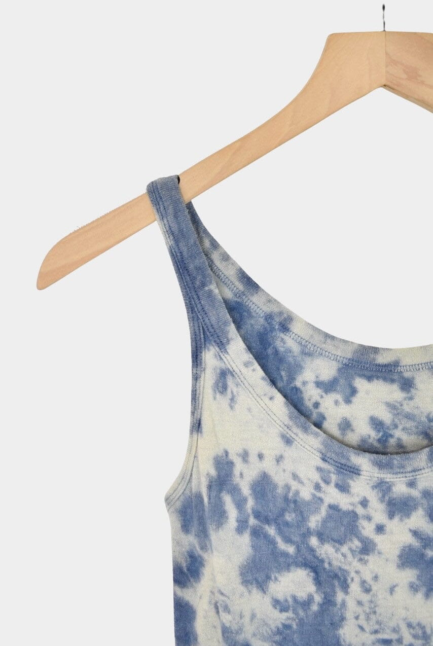 Ichi Antiquités | Natural Hand Dye 2Way Tanktop In Light Indigo - SHOP YUCCA Shirts & Tops ICHI ANTIQUITÉS - YUCCA, Artistic clothing for women, boutique near me, boutique stores near me, capsule wardrobe, fashion for women over 50.