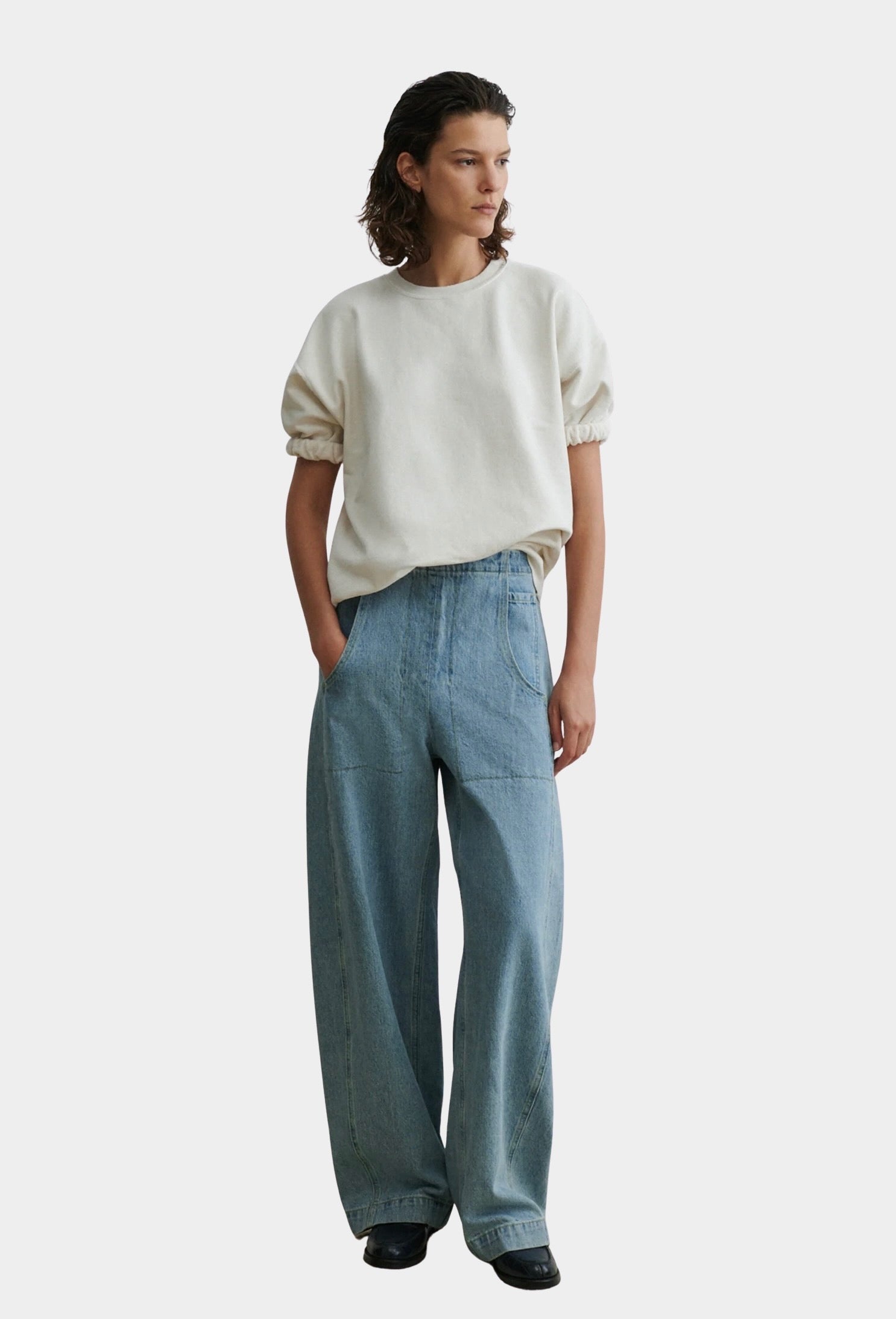 Rachel Comey - Stanza Sweatshirt - Dirty White - Sweatshirts - YUCCA, women’s clothing store Denver, high quality sweatshirt.