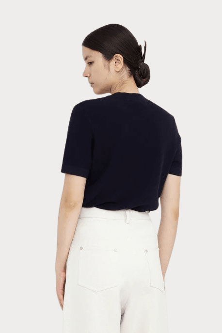 7115 By Szeki - Relaxed Curve Legged Trouser - Off-White - Pants - YUCCA, women’s clothing website, women’s elevated pants.