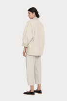 7115 By Szeki | Reversible Quilted Jacket In Oatmeal - SHOP YUCCA Coats & Jackets 7115 BY SZEKI - YUCCA, Women’s clothing store Denver, women’s clothing website, women’s high quality jackets, women’s high quality coats, women’s high quality outerwear.