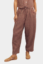 Amente | Drawstring Easy Pants In Brick - SHOP YUCCA Pants AMENTE - YUCCA, Women’s clothing store Denver, women’s clothing website, women’s elevated pants, clothing boutiques near me, women’s elevated trousers.