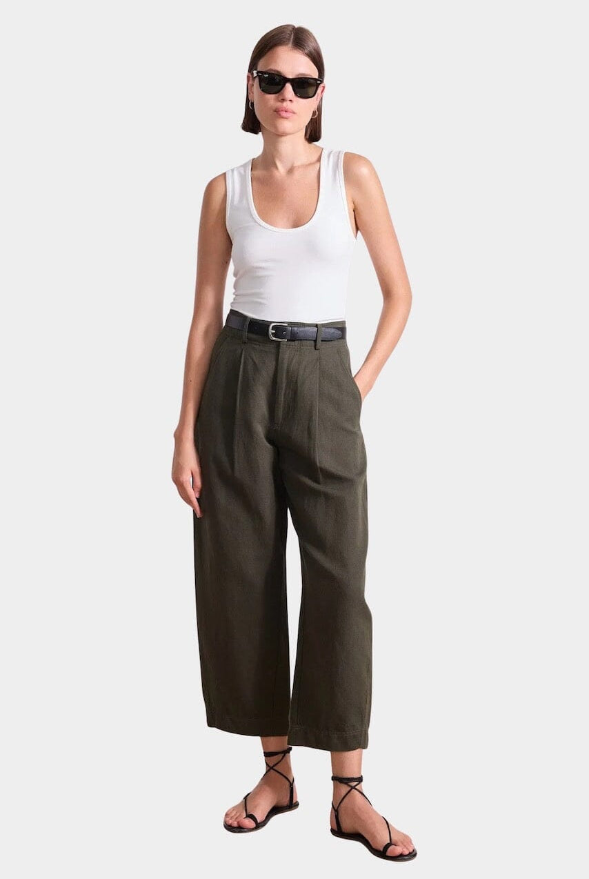 Apiece Apart - Bari Crop Trouser - Rosin - Pants - YUCCA, Women’s clothing store Denver, women’s elevated pants.