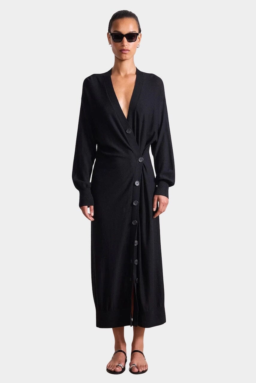 Apiece Apart - Drippy Cardi Dress - Black - Cardigan - YUCCA, Yucca store Denver, women’s high quality dress.