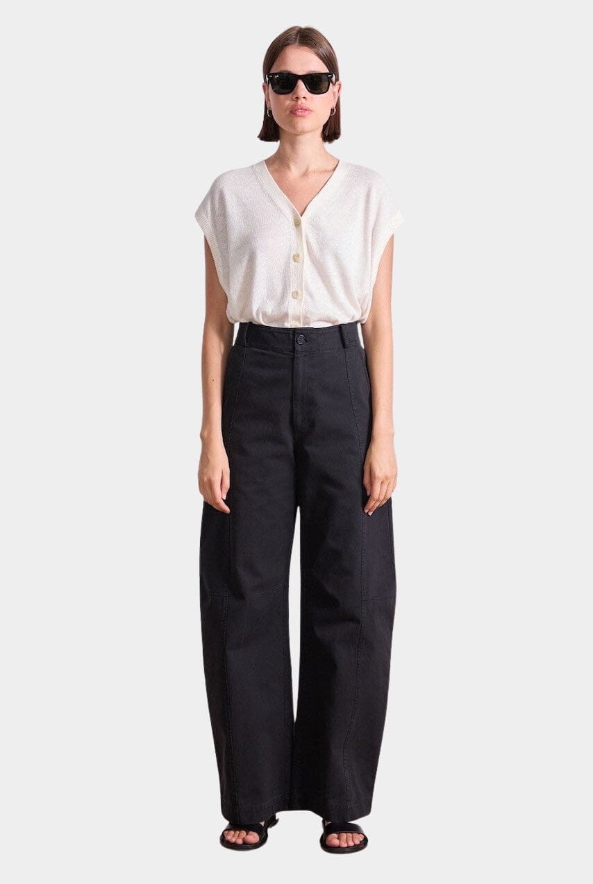 Apiece Apart - Fine Weight Cropped Vest - Cream - Shirts & Tops - YUCCA, Yucca store Denver, women’s high quality tops.