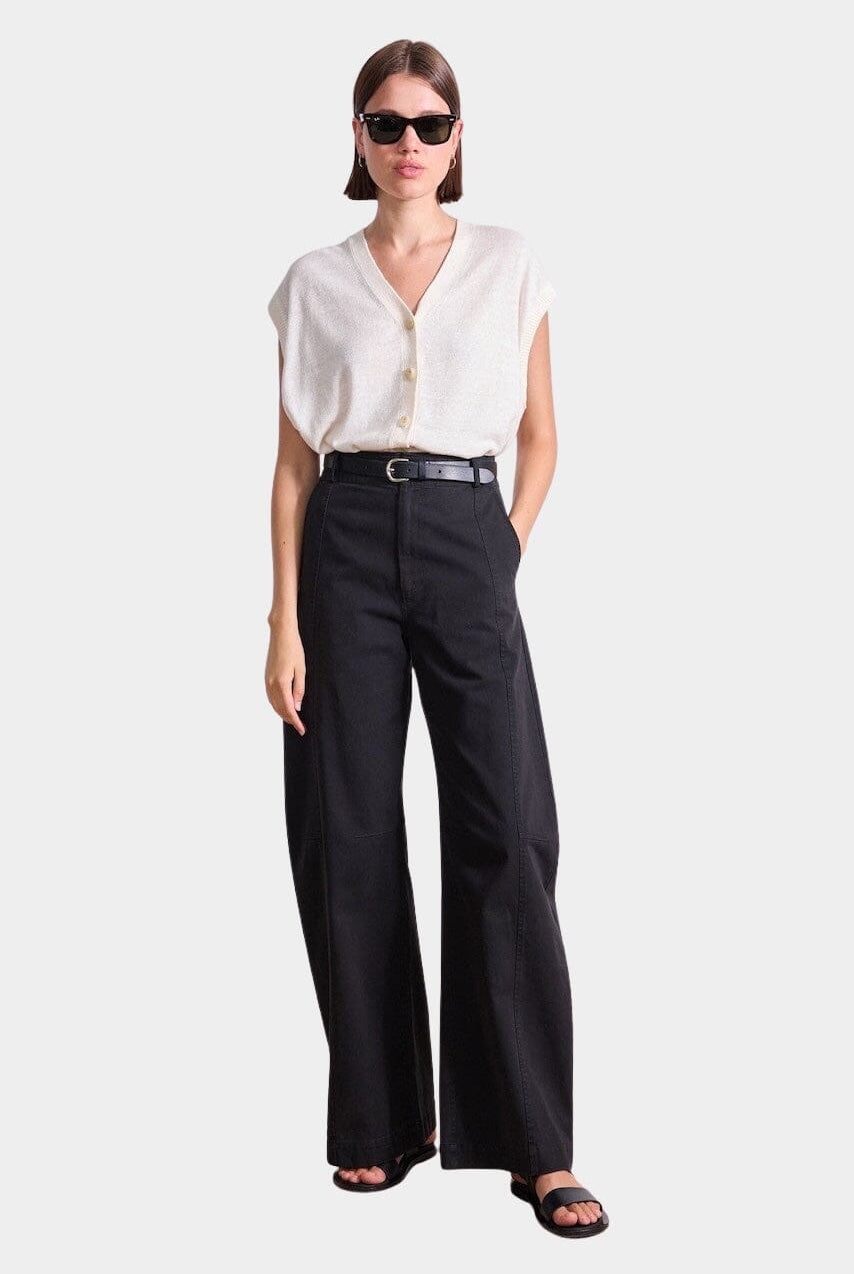 Apiece Apart - Fine Weight Cropped Vest - Cream - Shirts & Tops - YUCCA, Yucca store Denver, women’s high quality tops.