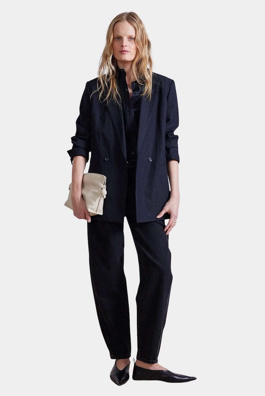 Apiece Apart - High Rise Mari Barrel Jean - Luna Wash - Bottoms - YUCCA, boutique near me, cherry creek boutique.