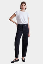 Apiece Apart - High Rise Mari Barrel Jean - Luna Wash - Bottoms - YUCCA, boutique near me, cherry creek boutique.