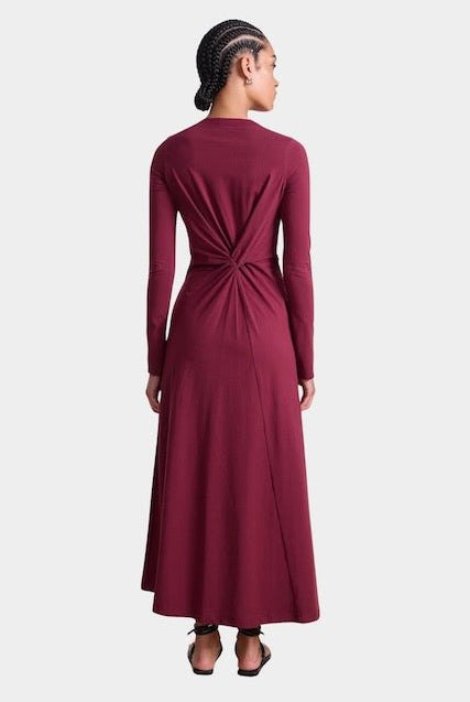 Apiece Apart - Long Sleeve Volta Dress - Black Cherry - Dresses - YUCCA, women’s clothing store Denver, dresses for women.