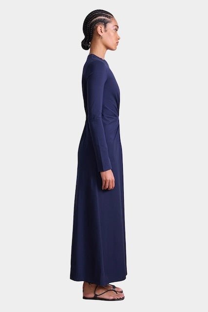 Apiece Apart - Long Sleeve Volta Dress - Navy - Dresses - YUCCA, women’s clothing store Denver, dresses for women.