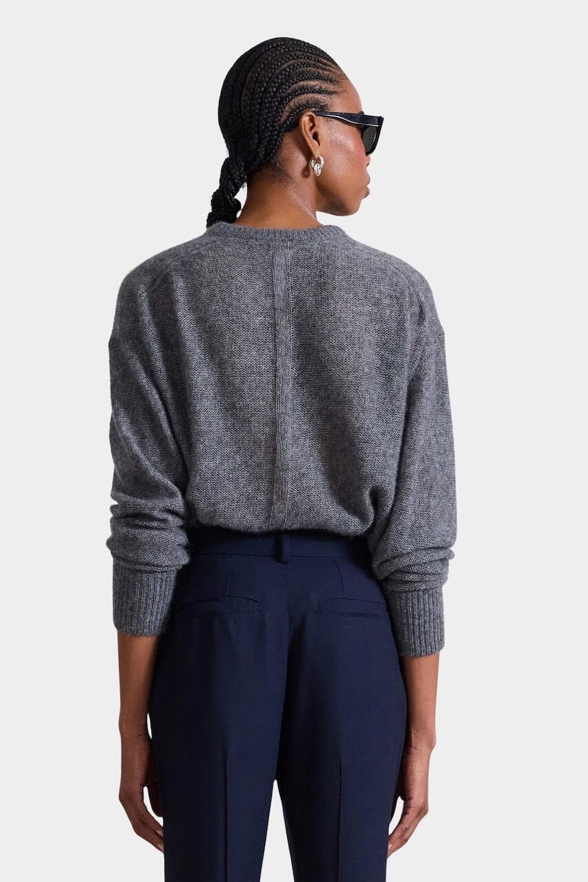 Apiece Apart - Softest Tissue Weight Sweater - Charcoal - Sweater - YUCCA, Yboutiques near me, women’s high quality knitwear.