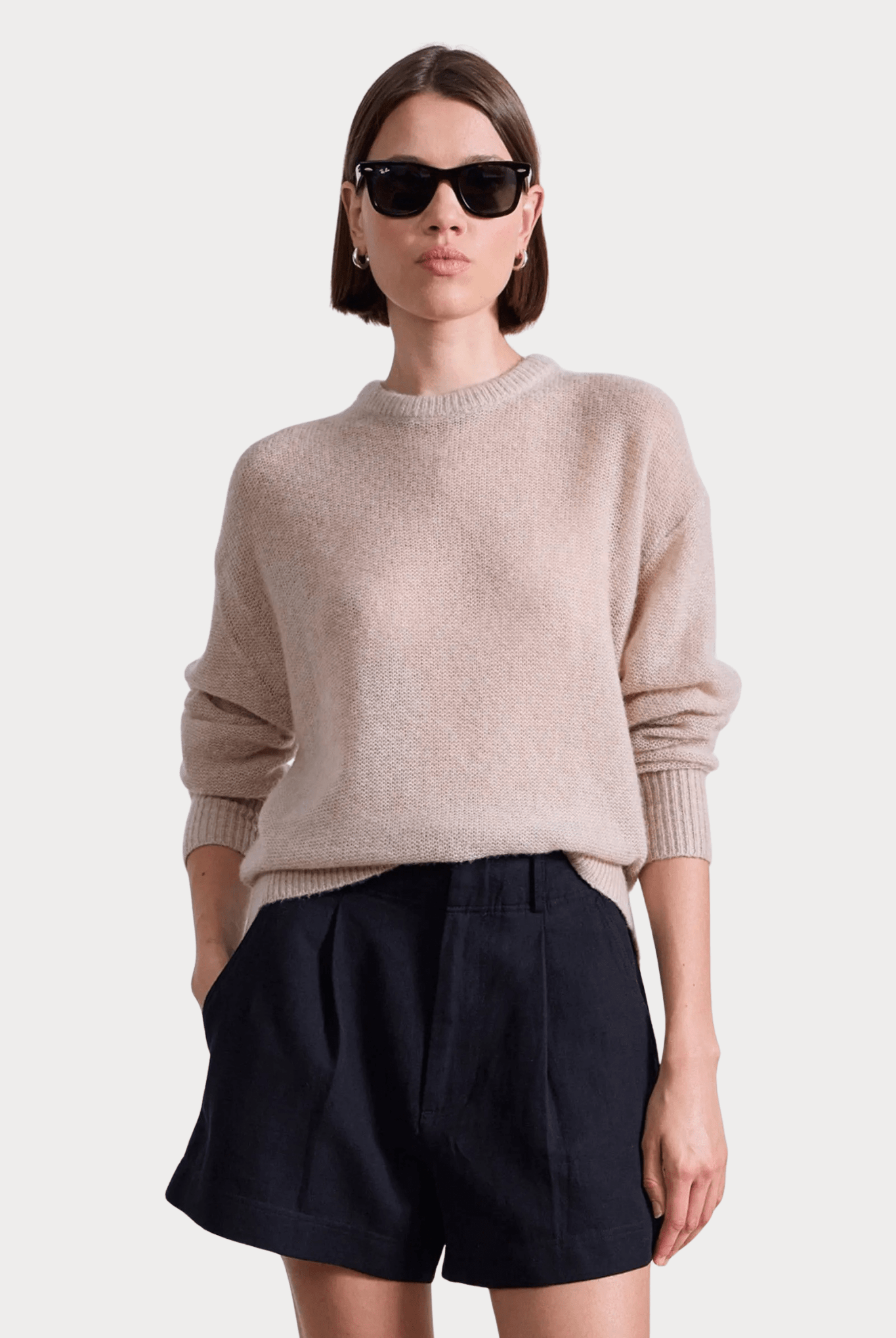 Apiece Apart - Softest Tissue Weight Sweater - Sand - YUCCA, Yucca store Denver, women’s clothing boutique near me.