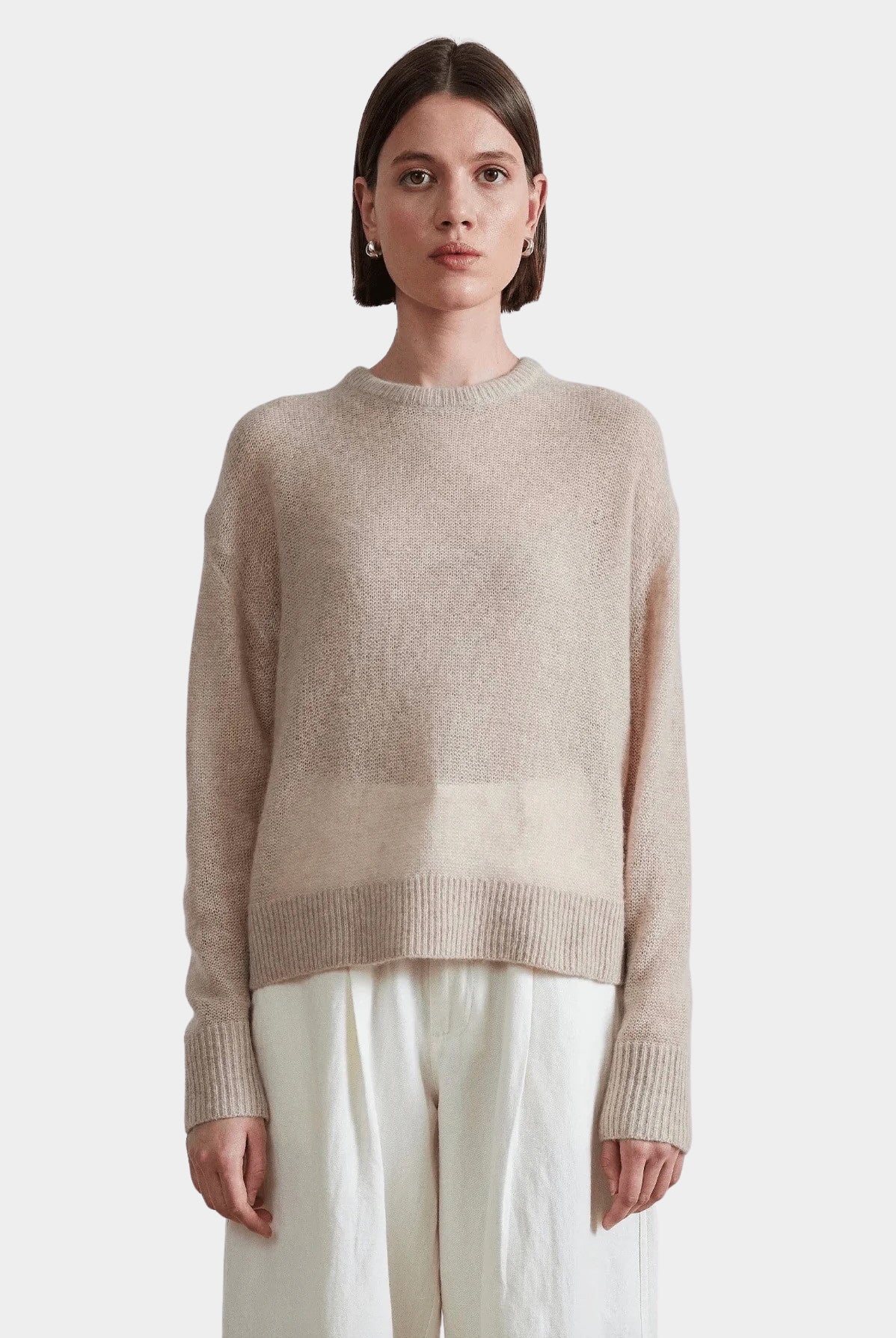 Apiece Apart - Softest Tissue Weight Sweater - Sand - YUCCA, Yucca store Denver, women’s clothing boutique near me.