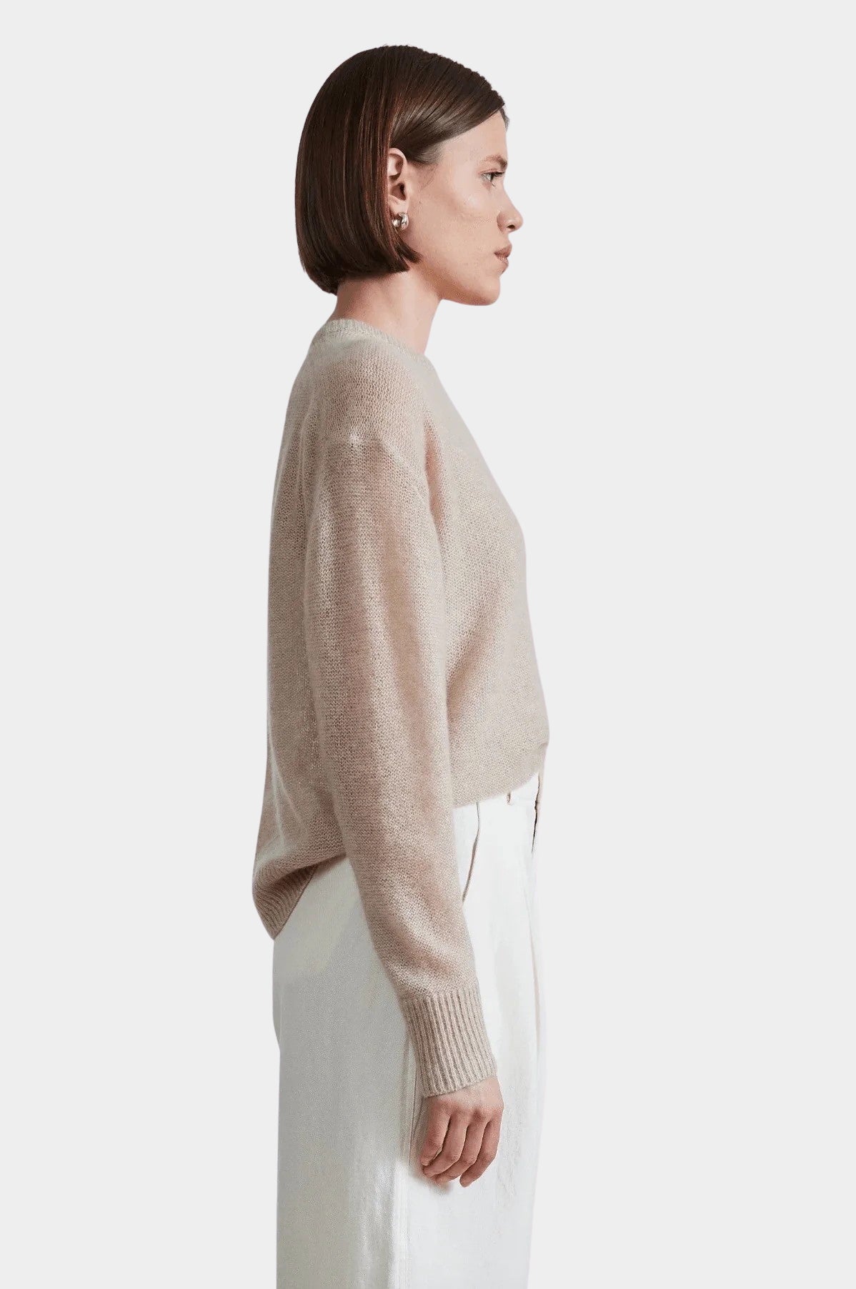 Apiece Apart - Softest Tissue Weight Sweater - Sand - YUCCA, Yucca store Denver, women’s clothing boutique near me.