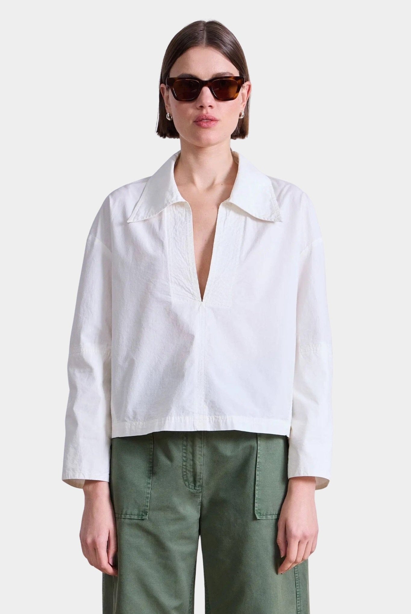 Apiece Apart - Pescara Top - Cream - Shirts & Tops - YUCCA, Yucca store Denver,  high quality capsule wardrobe.