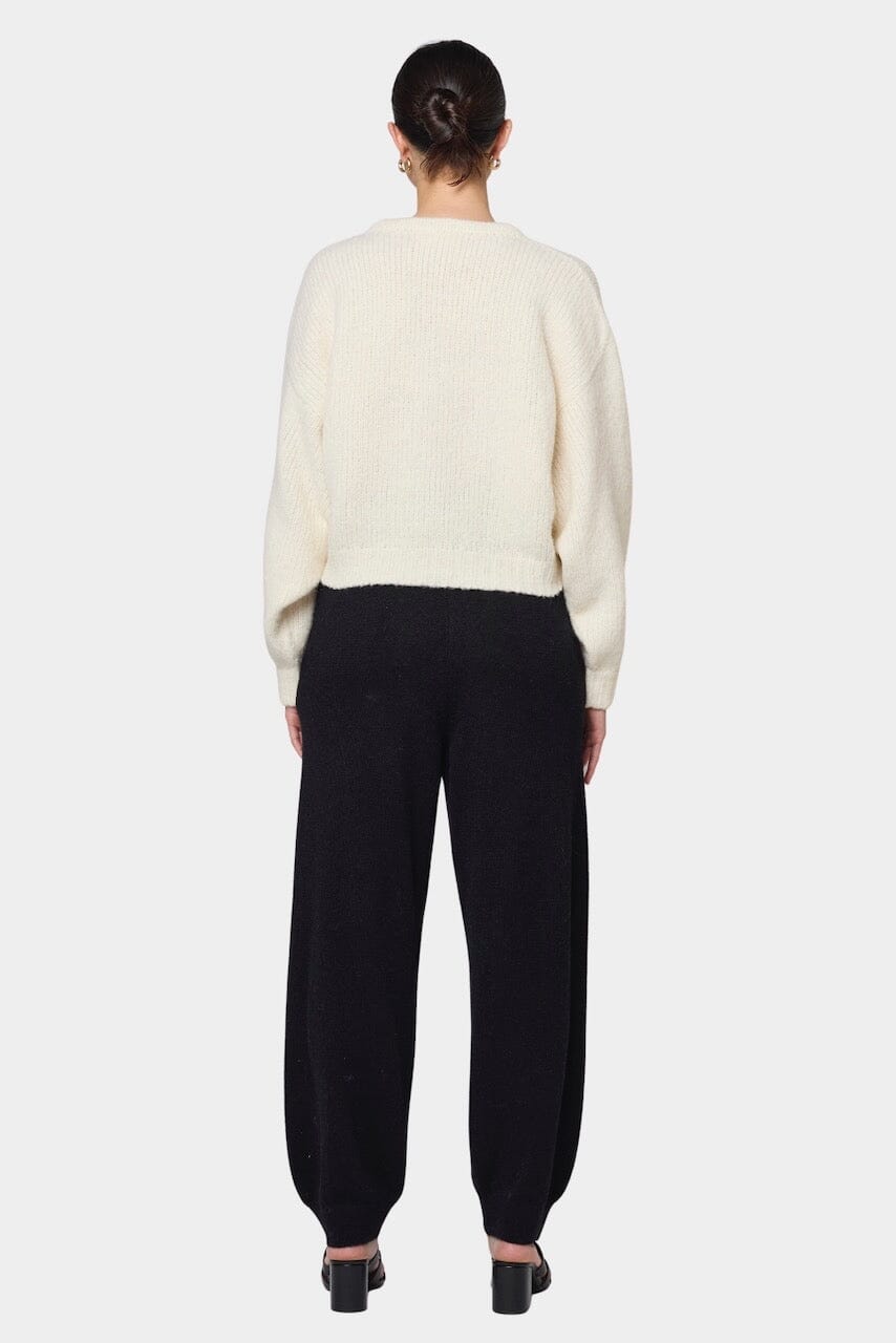 Atelier Delphine - Balloon Sleeve Sweater - Cream - Sweater - YUCCA, boutiques near me, women’s quality knitwear.