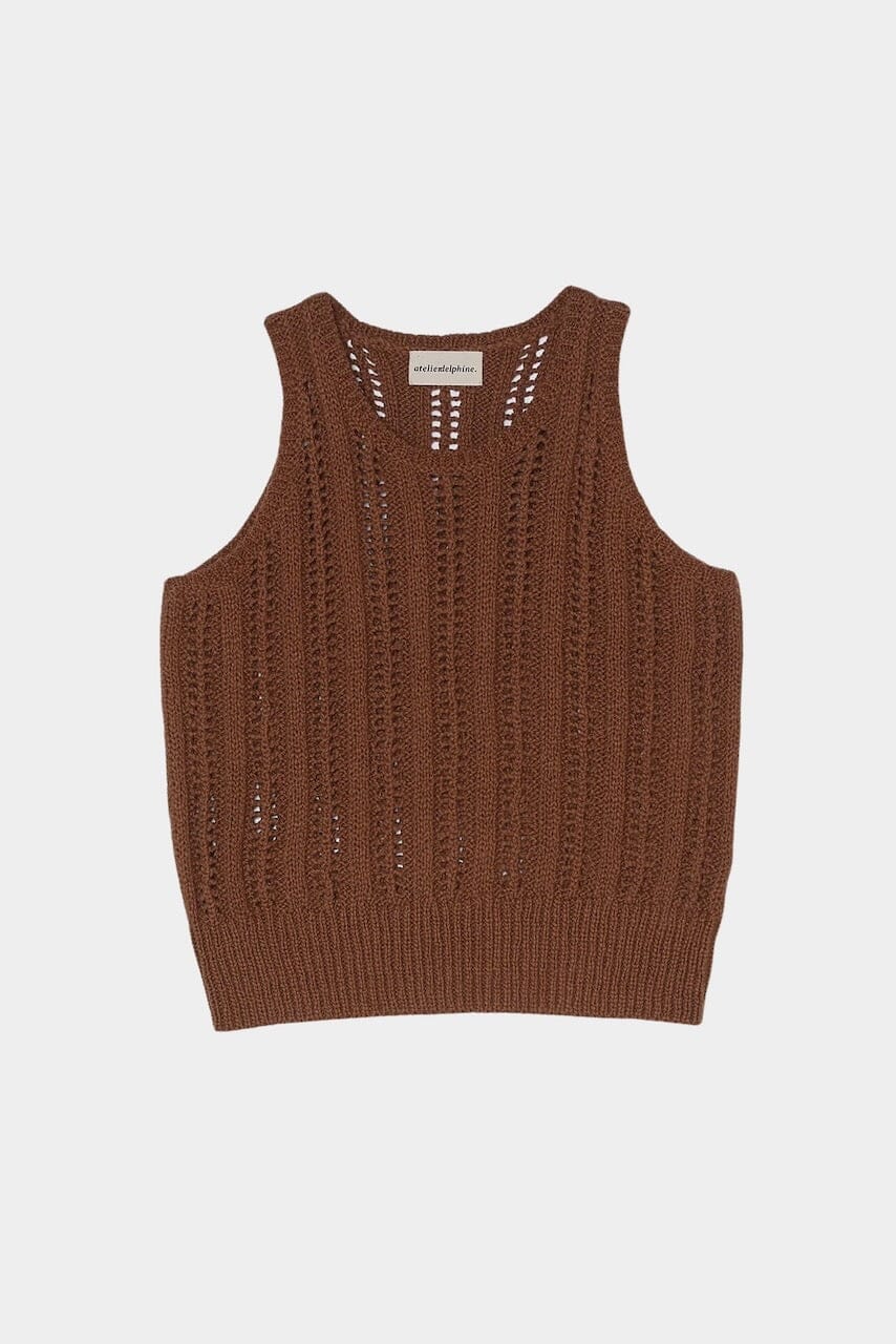 Atelier Delphine - Ferrand Top - Wood - Shirts & Tops - YUCCA, boutiques near me, women’s high quality tops.