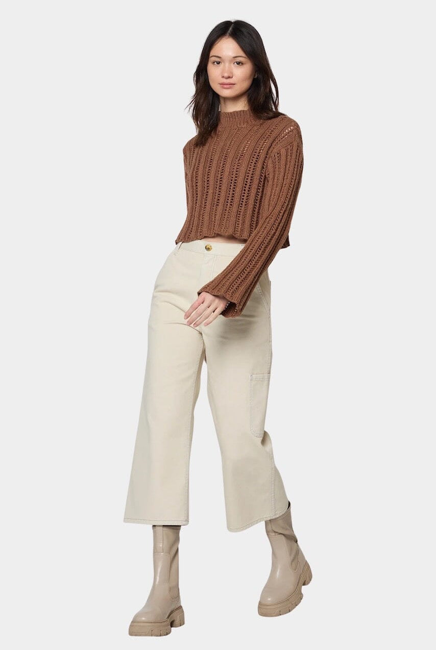 Atelier Delphine - Lousanne Top - Wood - Sweater - YUCCA, Yucca store Denver, women’s high quality knitwear.