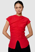 Atelier Delphine | Renee Top In True Red - SHOP YUCCA Shirts & Tops ATELIER DELPHINE - YUCCA Yucca store Denver, women’s clothing boutique near me, high quality capsule wardrobe, boutiques near me, women’s high quality tops