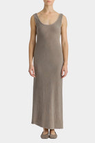 Black Crane - Maxi Dress - Slate - Dresses - YUCCA, artistic clothing for women, women’s elevated basics, shop local Denver.