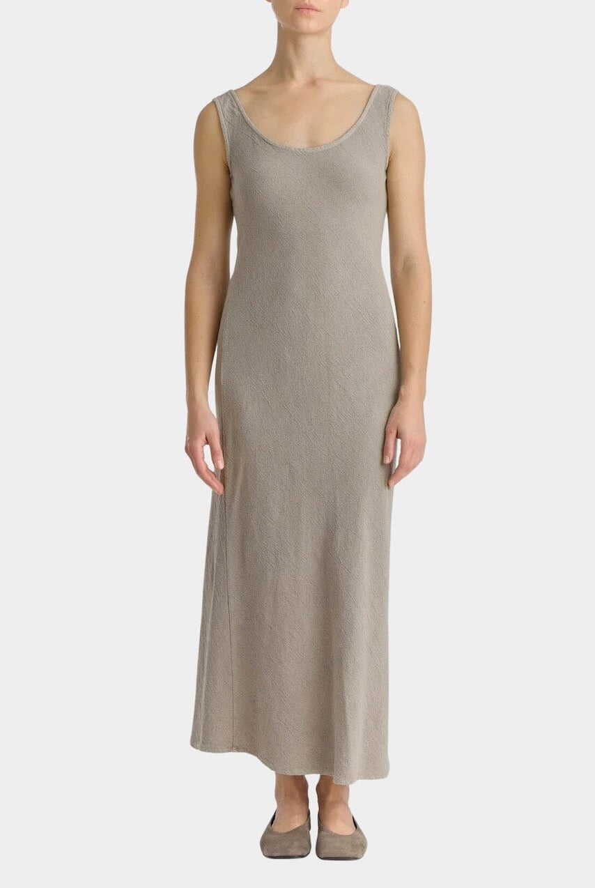 Black Crane - Maxi Dress - Slate - Dresses - YUCCA, artistic clothing for women, women’s elevated basics, shop local Denver.