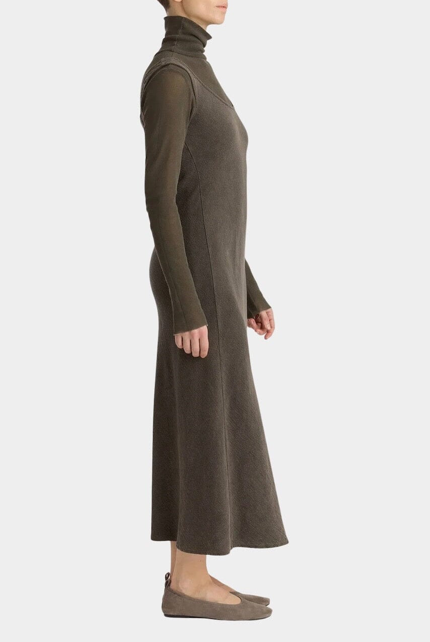 Black Crane - Maxi Dress - Slate - Dresses - YUCCA, artistic clothing for women, women’s elevated basics, shop local Denver.