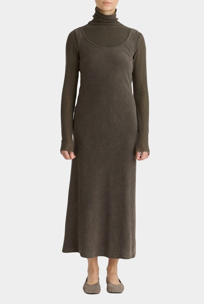 Black Crane - Maxi Dress - Slate - Dresses - YUCCA, artistic clothing for women, women’s elevated basics, shop local Denver.