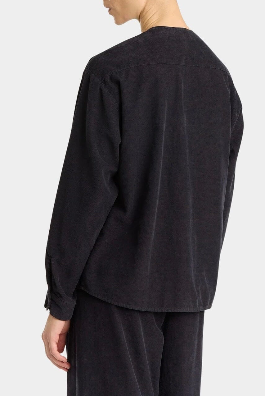 Black Crane - Nehru Shirt - Dark Navy - Shirts & Tops - YUCCA, boutiques near me, high quality capsule wardrobe.