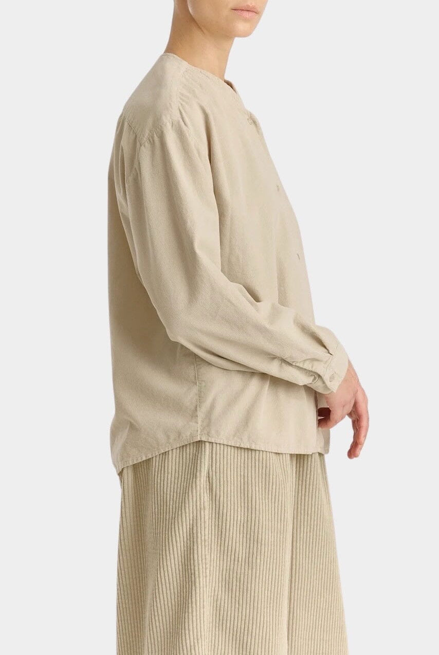 Black Crane - Nehru Shirt - Ivory - Shirts & Tops - YUCCA, Yucca store Denver, women’s high quality tops.