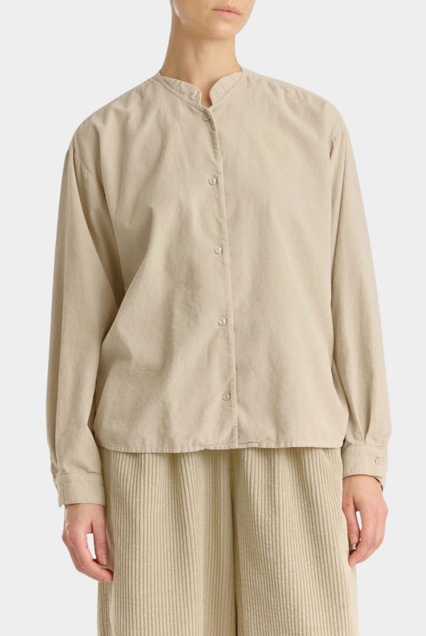 Black Crane - Nehru Shirt - Ivory - Shirts & Tops - YUCCA, Yucca store Denver, women’s high quality tops.