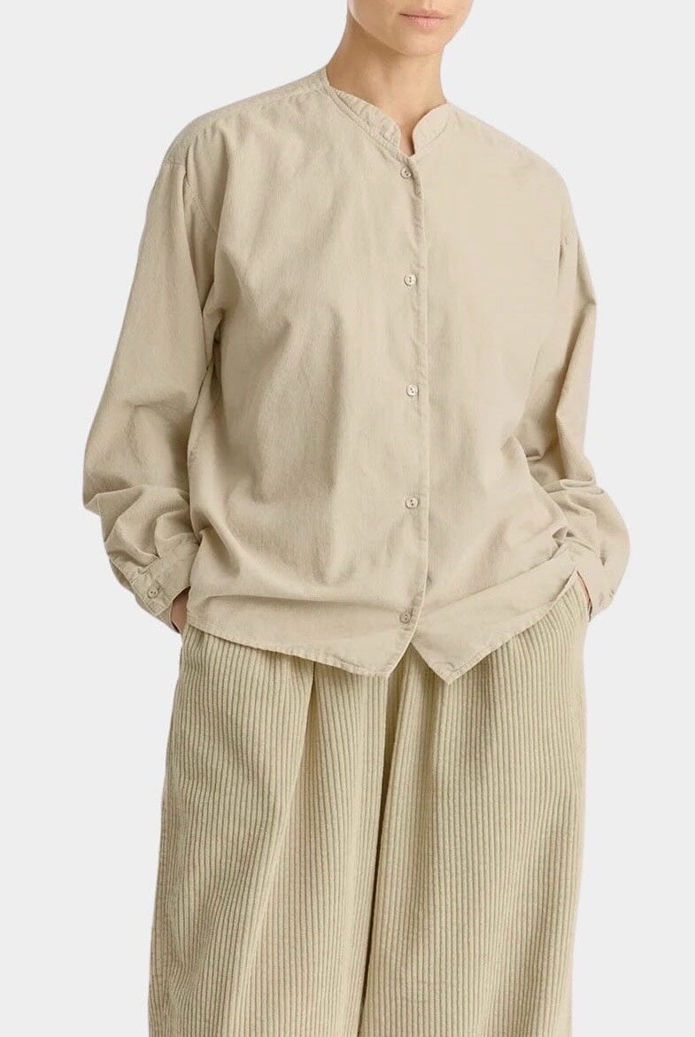 Black Crane - Nehru Shirt - Ivory - Shirts & Tops - YUCCA, Yucca store Denver, women’s high quality tops.