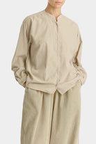Black Crane - Nehru Shirt - Ivory - Shirts & Tops - YUCCA, Yucca store Denver, women’s high quality tops.