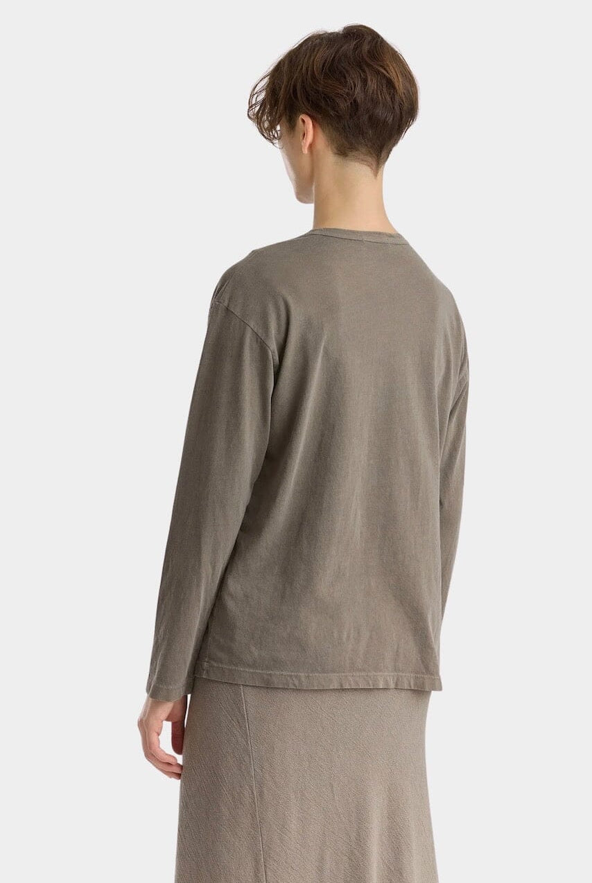 Black Crane - Regular Long Sleeve - Dark Stone - Shirts & Tops - YUCCA, boutiques near me, women’s high quality tops.