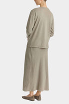 Black Crane - Regular Long Sleeve - Dark Stone - Shirts & Tops - YUCCA, boutiques near me, women’s high quality tops.