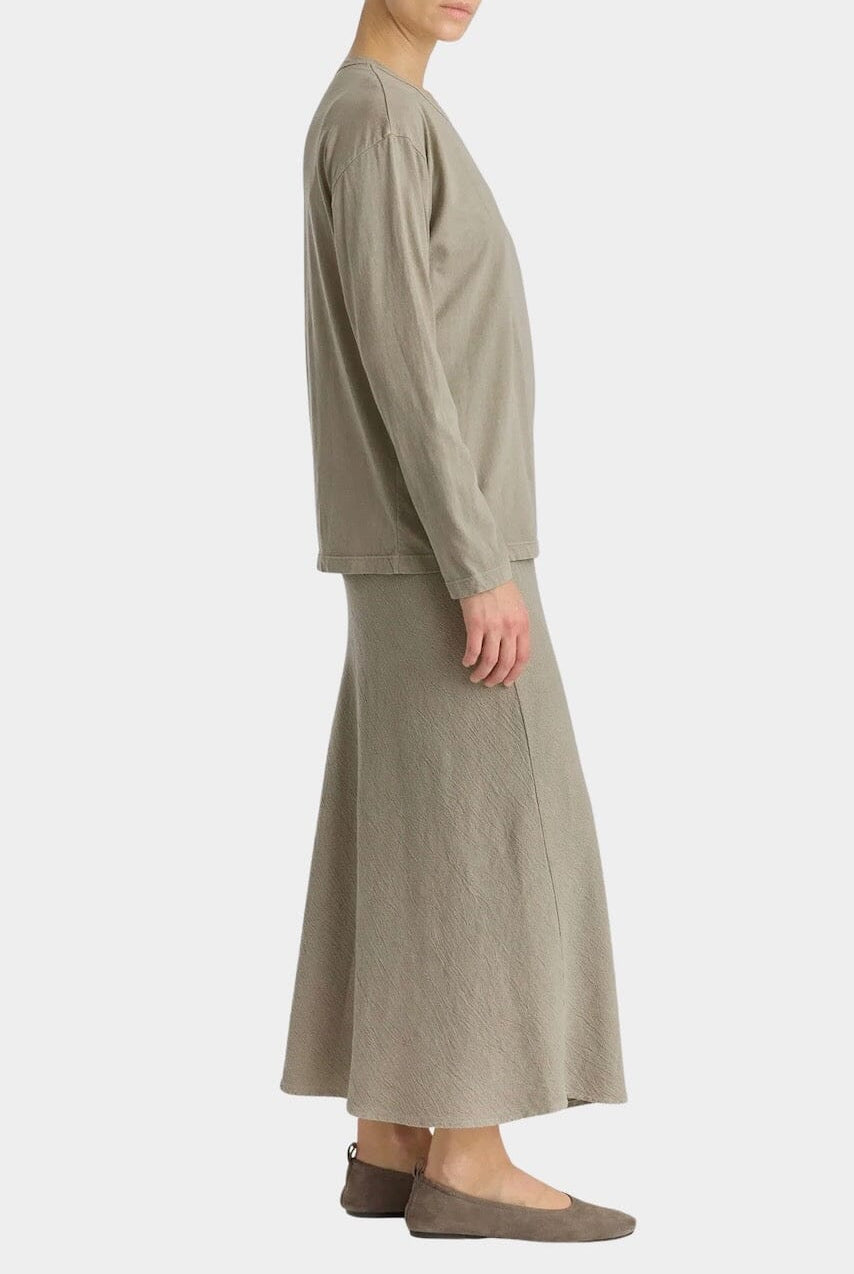 Black Crane - Regular Long Sleeve - Dark Stone - Shirts & Tops - YUCCA, boutiques near me, women’s high quality tops.