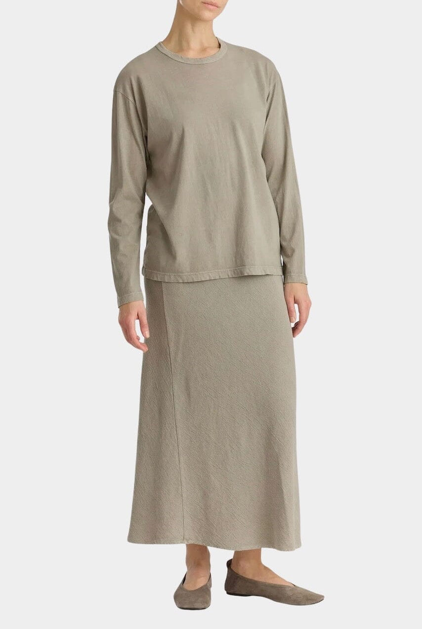 Black Crane - Regular Long Sleeve - Dark Stone - Shirts & Tops - YUCCA, boutiques near me, women’s high quality tops.