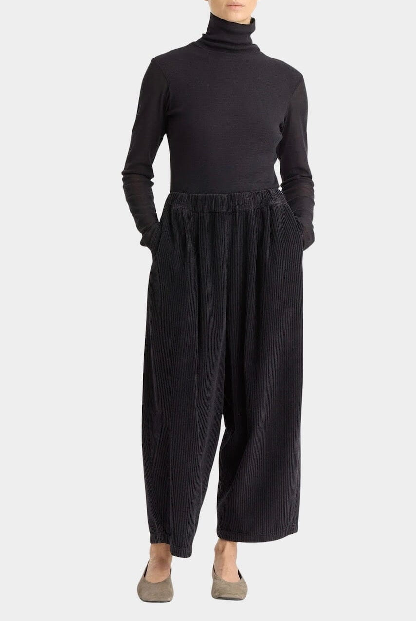 Black Crane - Wide Pants - Dark Navy - Pants - YUCCA, Artistic clothing for women, boutique near me.
