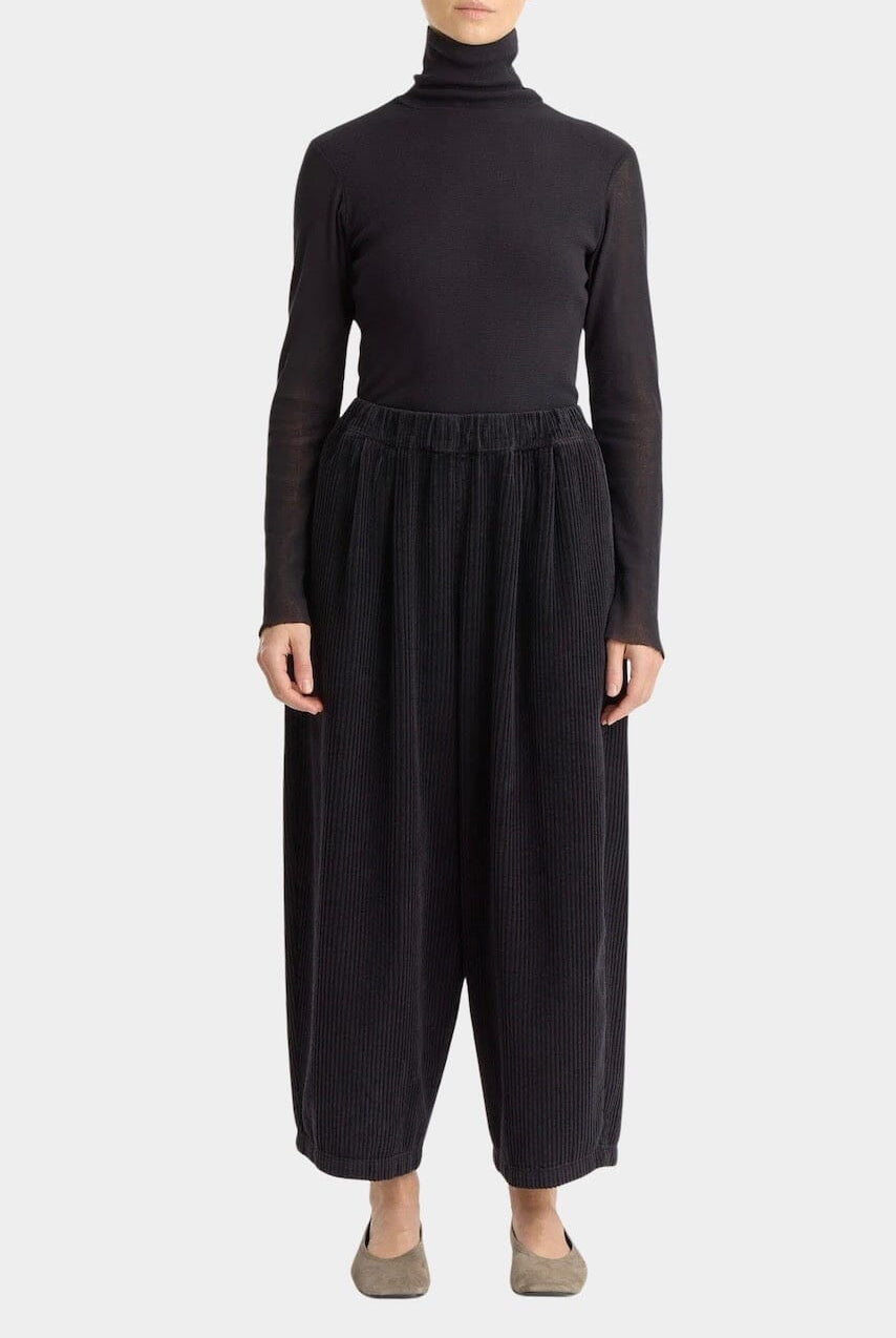 Black Crane - Wide Pants - Dark Navy - Pants - YUCCA, Artistic clothing for women, boutique near me.