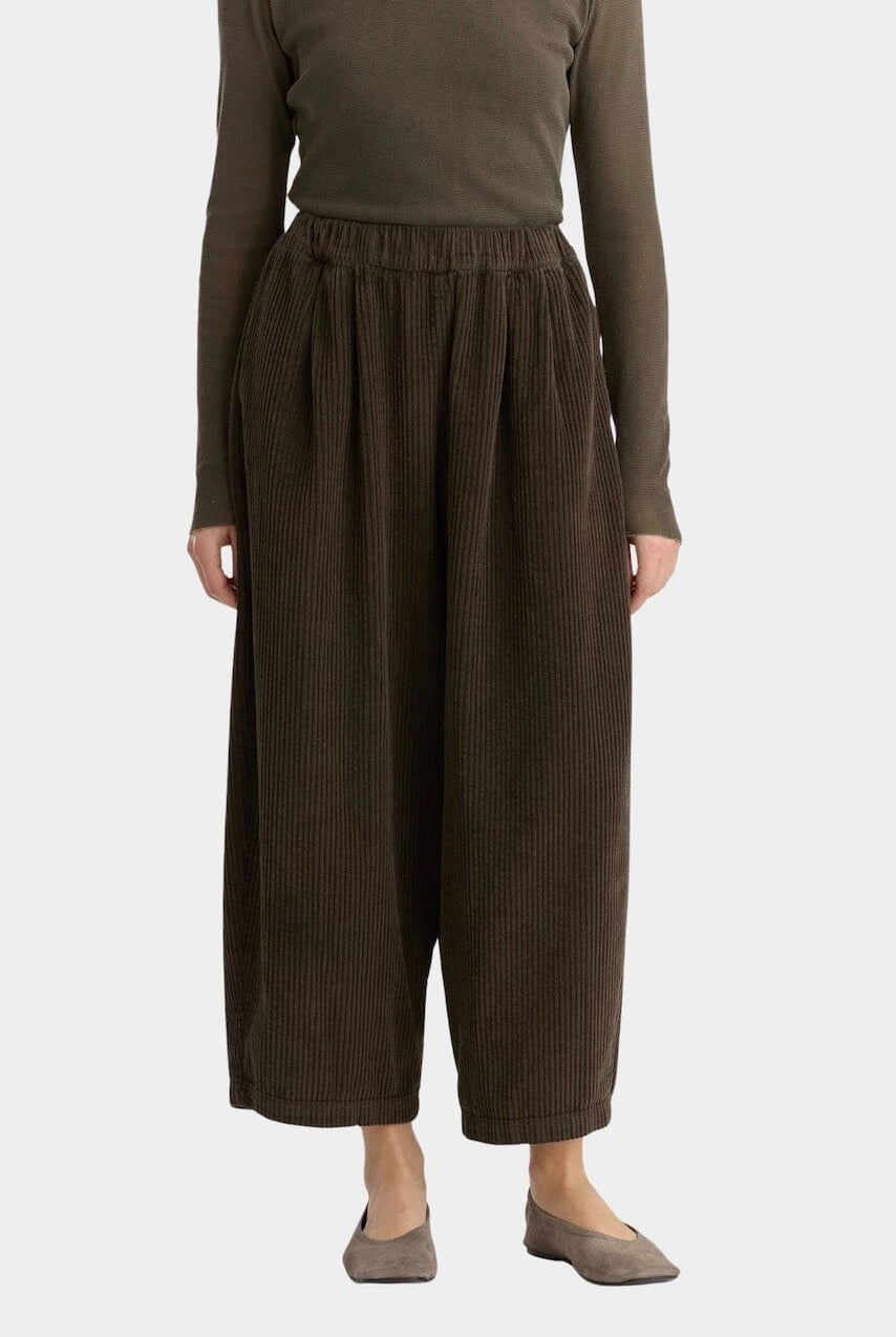Black Crane - Wide Pants - Dark Forest - Pants - YUCCA, Artistic clothing for women, boutique near me.