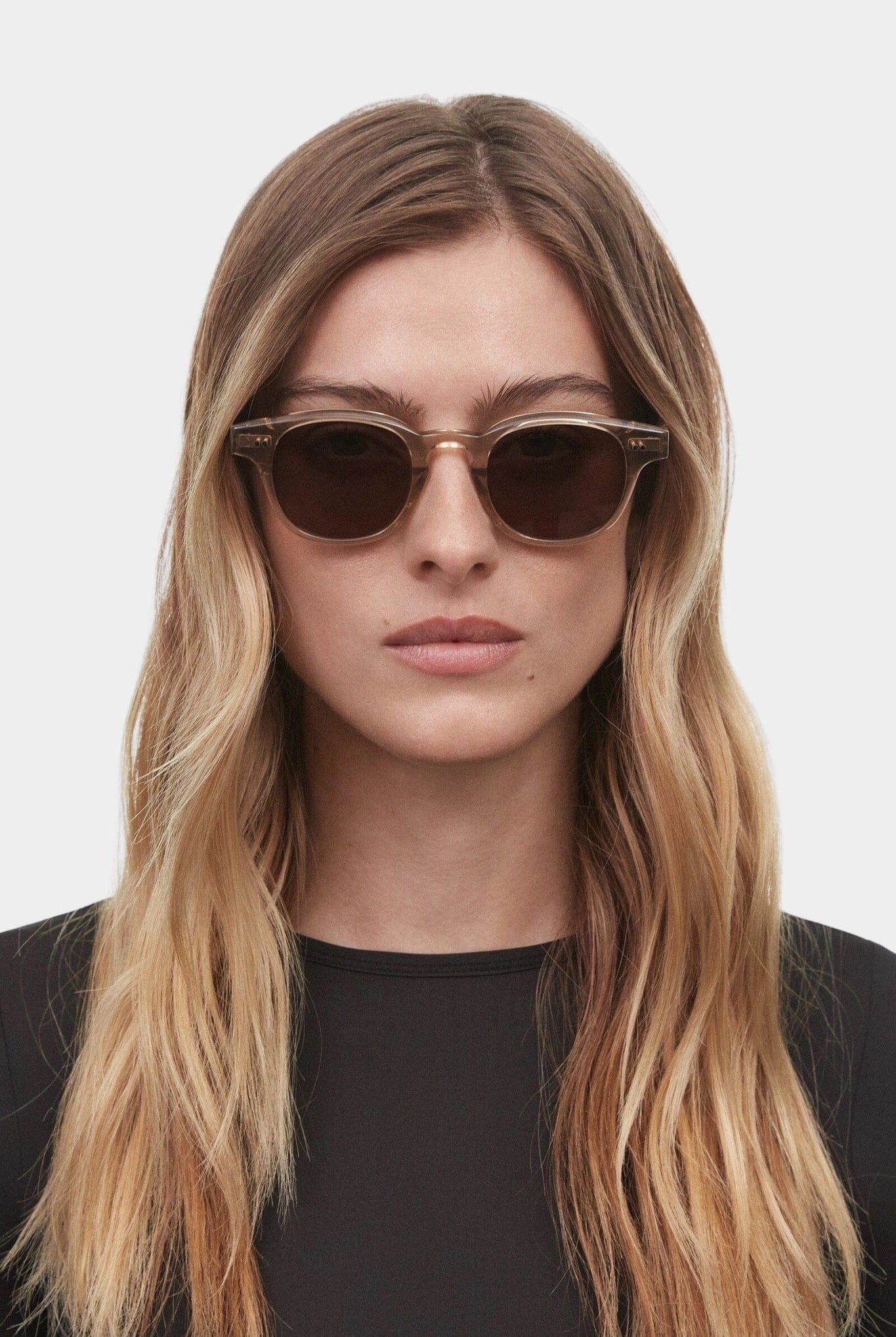 Chimi - 01 Sunglasses - Light Brown - Sunglasses - YUCCA, minimalist sunglasses, shop local Denver.