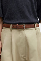 Cordera - Classic Belt - Caramel Crocodile - Belts - YUCCA, Artistic clothing for women, boutique near me, capsule wardrobe.