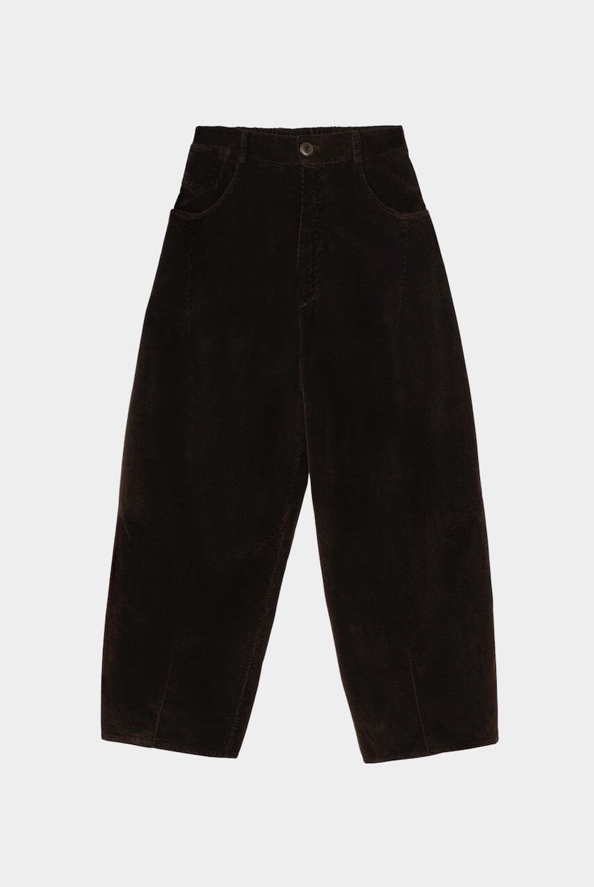 CORDERA - Corduroy Baggy Pants - Brown - Bottoms - YUCCA, Artistic clothing for women, boutique near me.