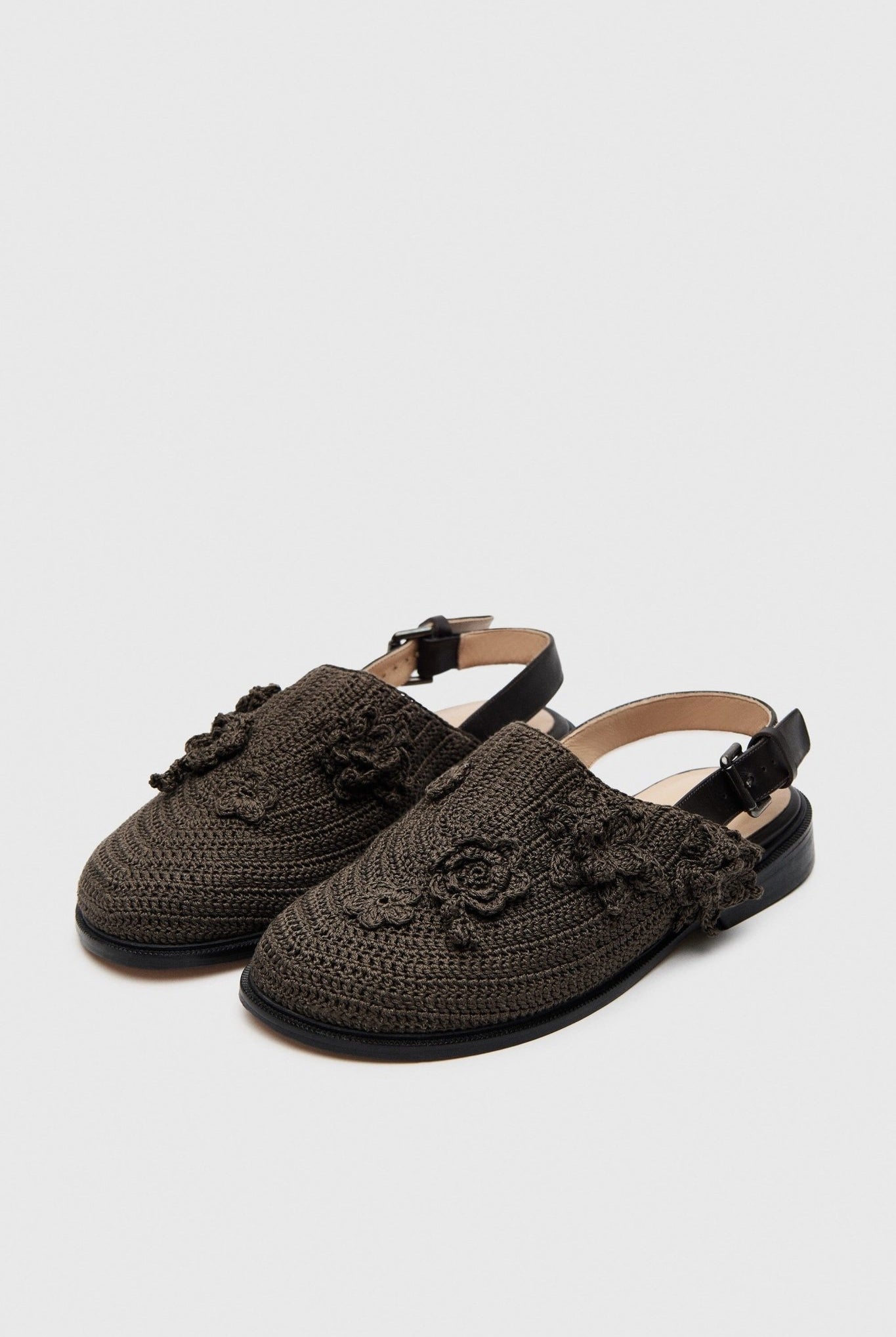 Cordera | Crochet Mule In Brown - SHOP YUCCA Shoes CORDERA - YUCCA Women’s clothing store Denver, women’s clothing website, women’s elevated basics, women’s high quality shoes, women’s luxury shoes, women’s online footwear