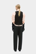 Cordera | Cut-Out Boat Neck Waistcoat In Black - SHOP YUCCA Vest CORDERA - YUCCA Yucca store Denver, women’s clothing boutique near me, high quality capsule wardrobe, boutiques near me, women’s high quality knitwear