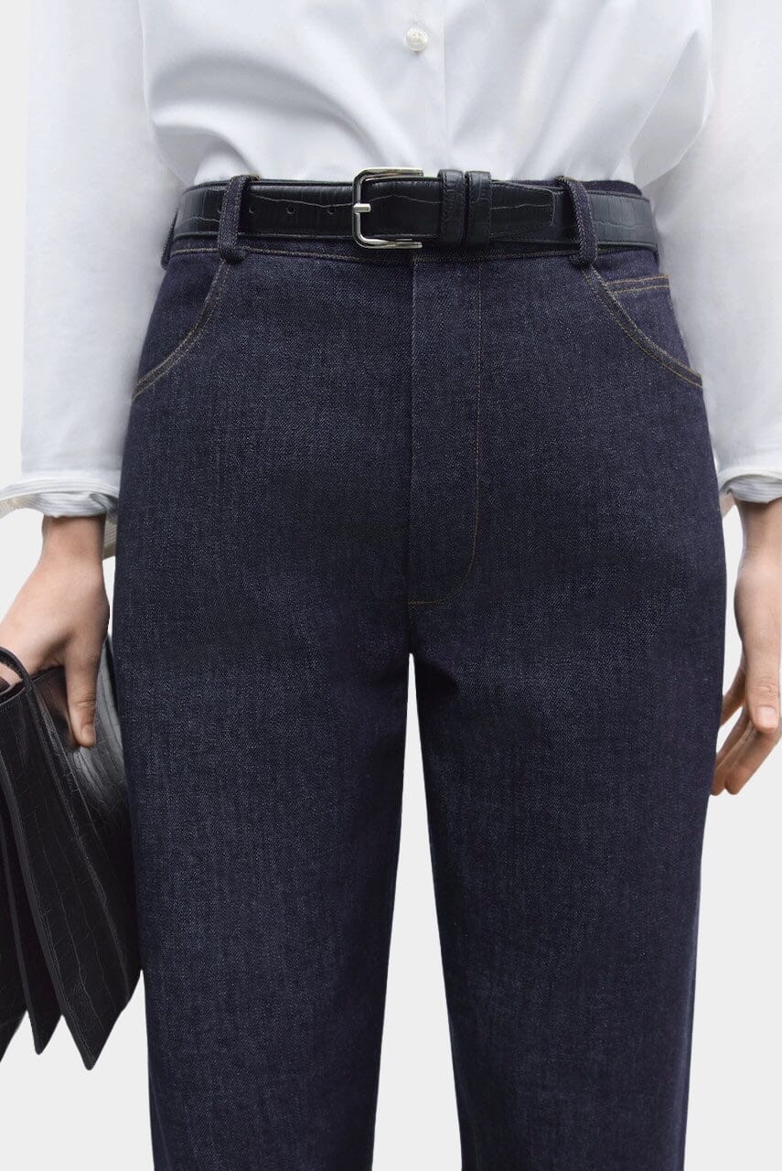 Cordera | Denim Straight Pants In Indigo - SHOP YUCCA Pants CORDERA - YUCCA Women’s clothing store Denver, women’s clothing website, women’s elevated basics, clothing boutiques near me, women’s clothing website