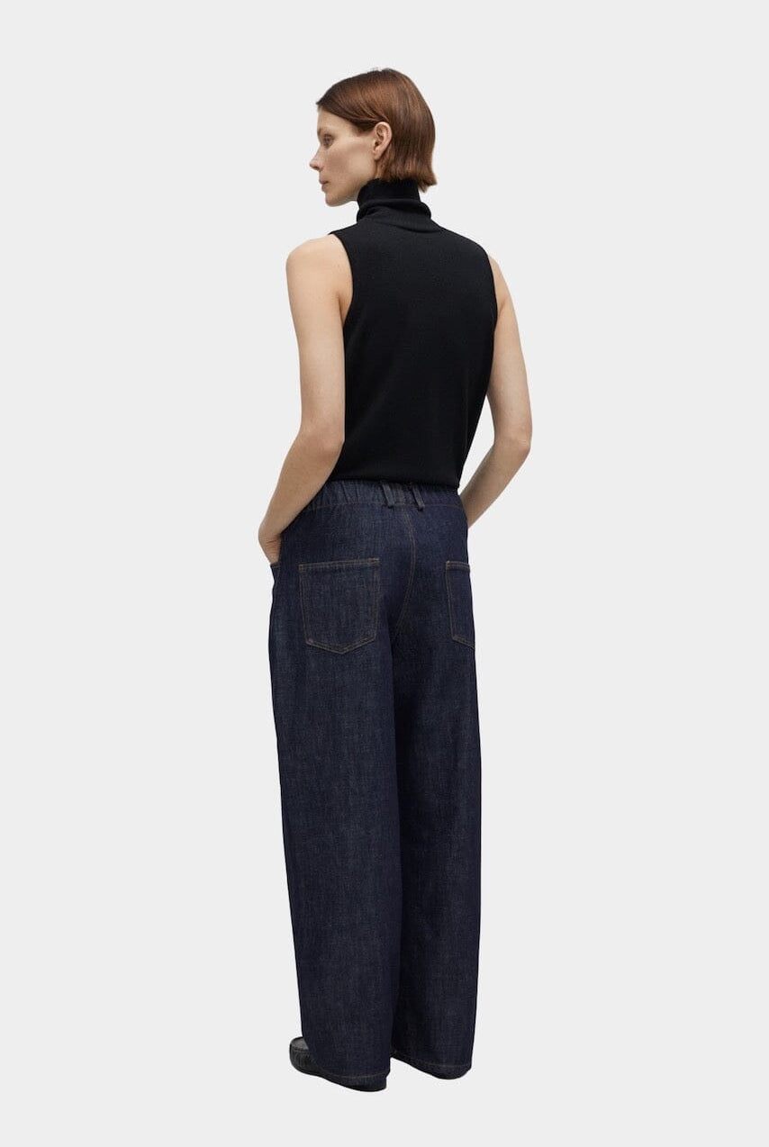 Cordera, Denim Straight Pants - Indigo - YUCCA - Bottoms - Artistic clothing for women, fashion for women over 50.