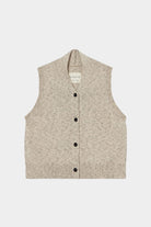 Cordera | Flecked Cotton Vest In Natural - SHOP YUCCA Shirts & Tops CORDERA - YUCCA Artistic clothing for women, boutique near me, boutique stores near me, capsule wardrobe, fashion for women over 50
