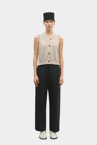 Cordera | Flecked Cotton Vest In Natural - SHOP YUCCA Shirts & Tops CORDERA - YUCCA Artistic clothing for women, boutique near me, boutique stores near me, capsule wardrobe, fashion for women over 50