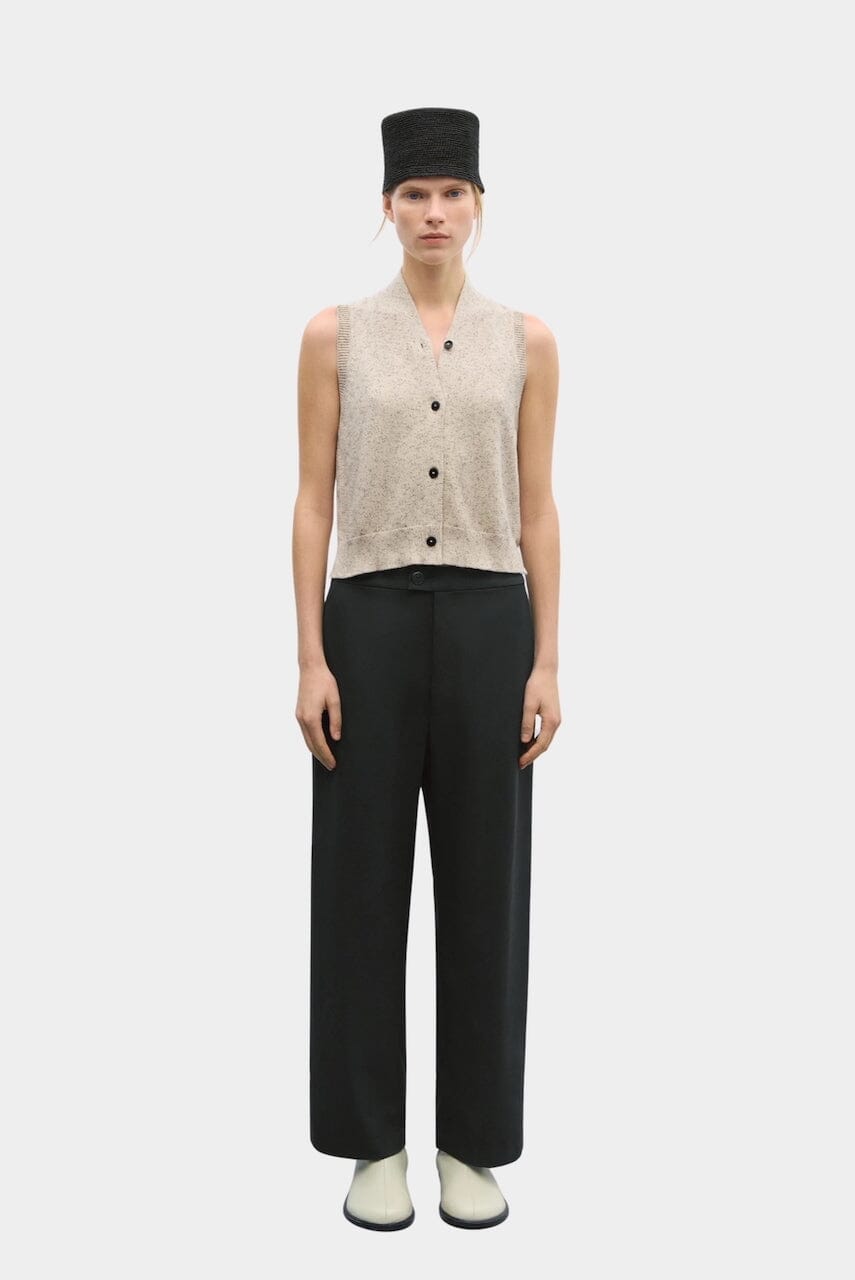 Cordera | Flecked Cotton Vest In Natural - SHOP YUCCA Shirts & Tops CORDERA - YUCCA Artistic clothing for women, boutique near me, boutique stores near me, capsule wardrobe, fashion for women over 50