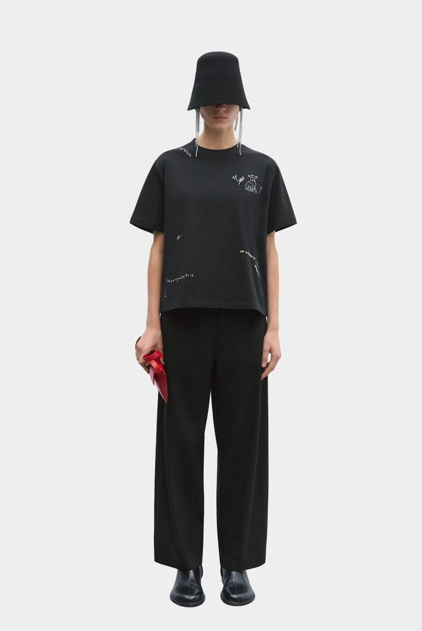 Cordera - Instante Embroidered Shirt - Black - Shirts & Tops - YUCCA, Yucca store Denver, women’s clothing boutique near me.